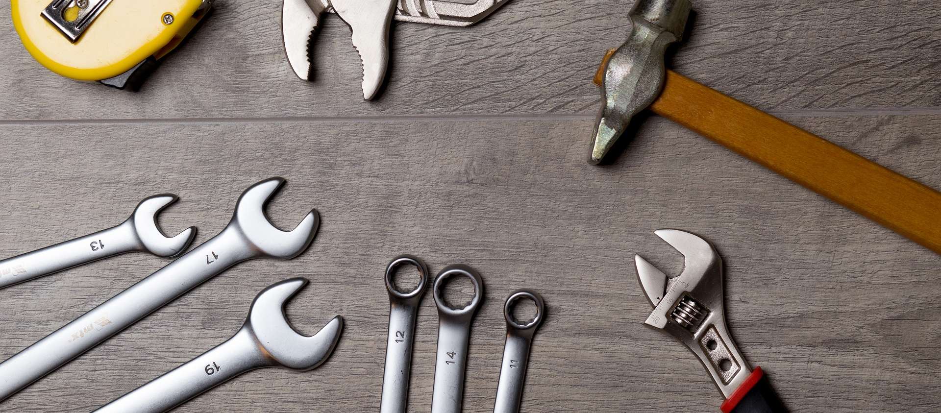 Tools on a worktable