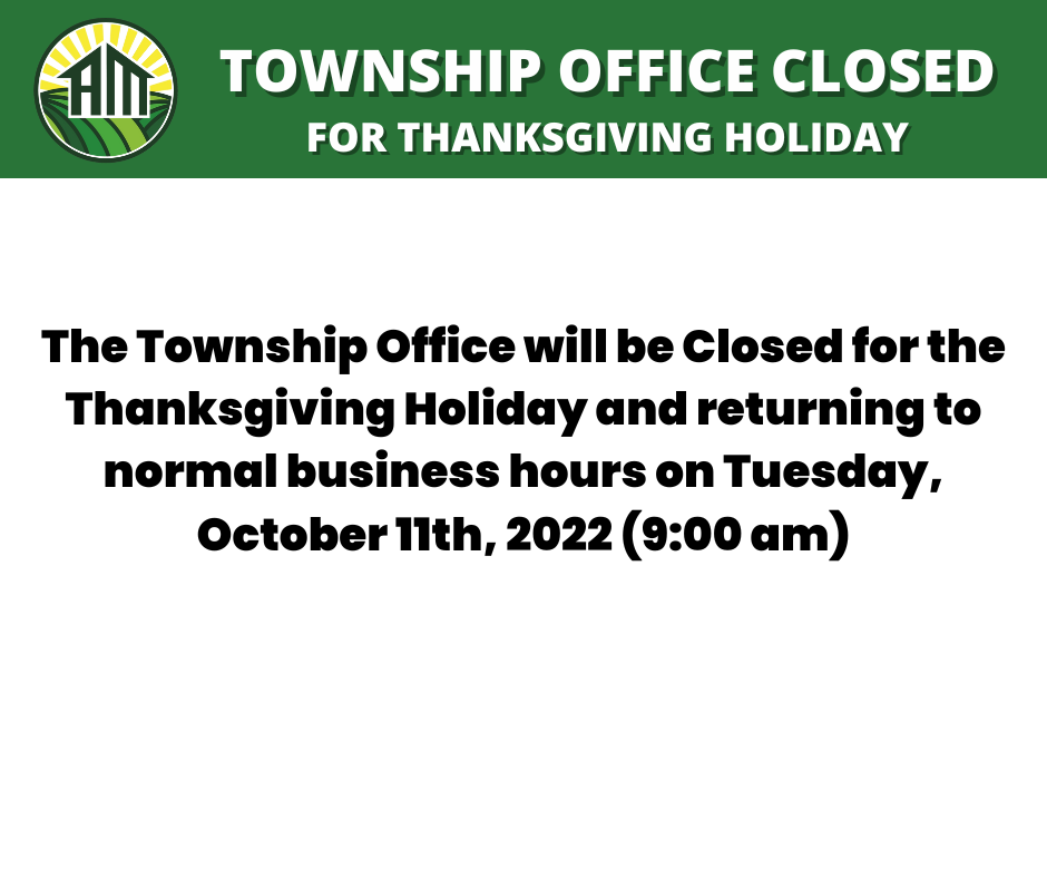 Image indicating Office Closure for the Thanksgiving Monday