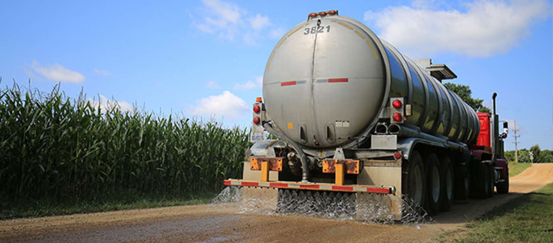 Picture of Truck applying dust suppressant