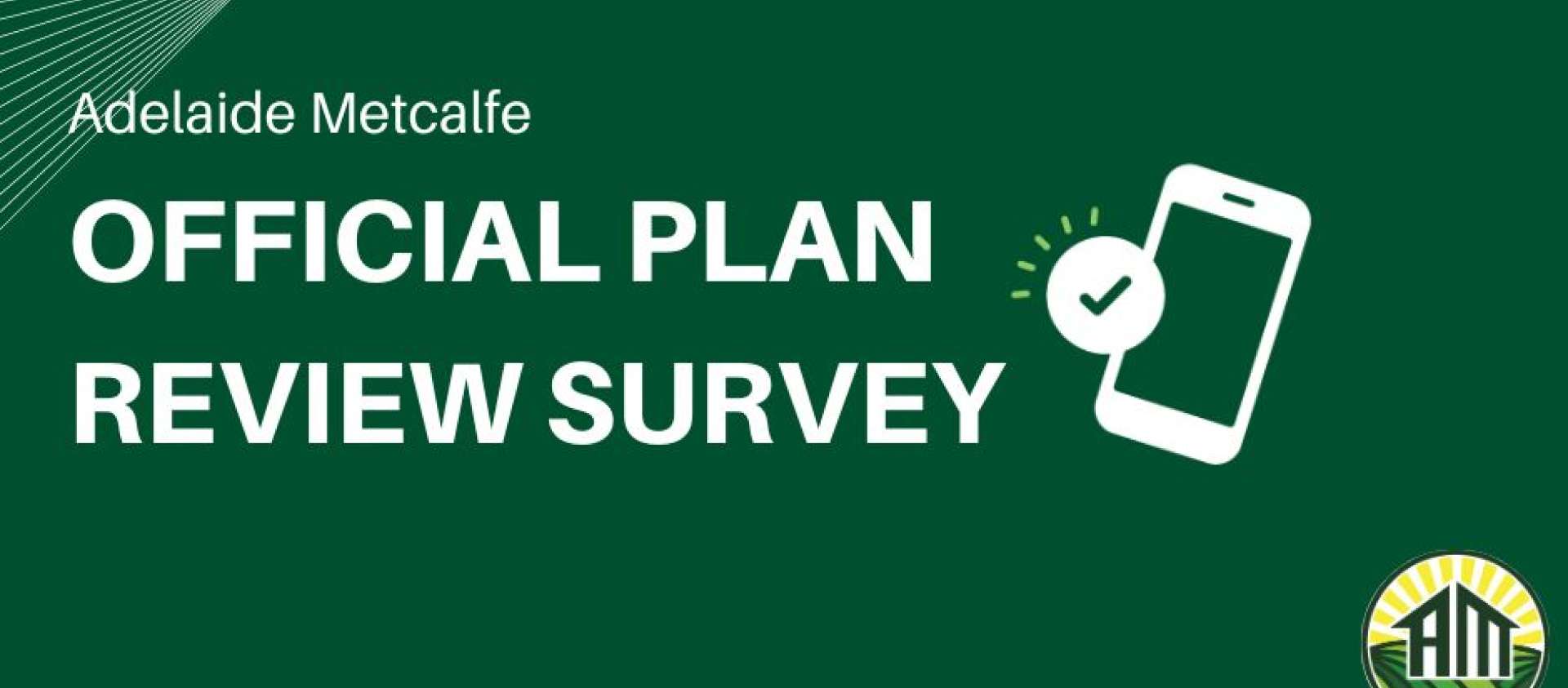 Header advertising the Official Plan Review Survey