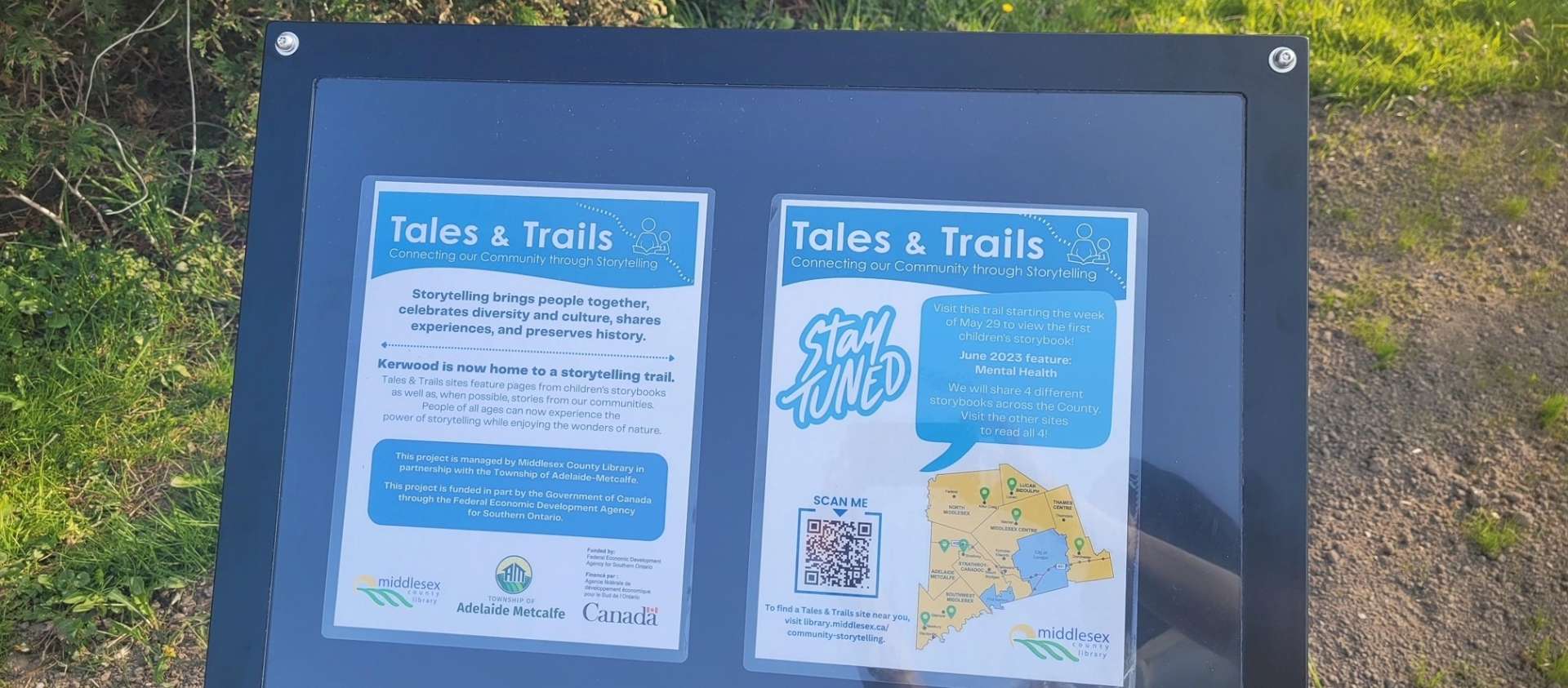 picture of tales and trails signage for kerwood park