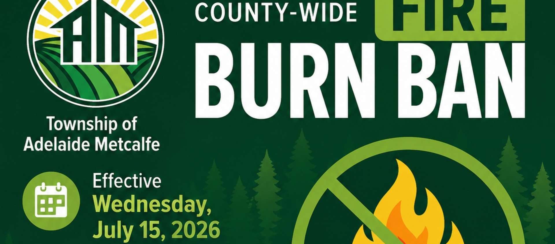 Poster advertising burn ban