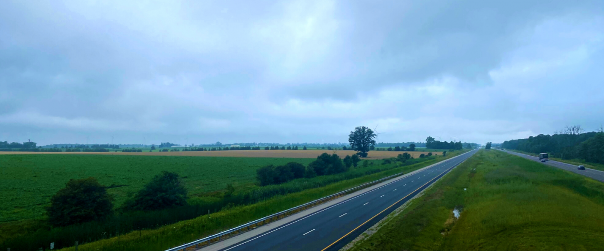 View from School Rd Overpass of Highway 402