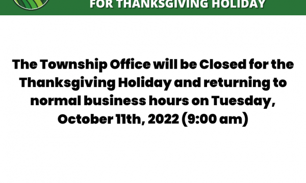 Image indicating Office Closure for the Thanksgiving Monday