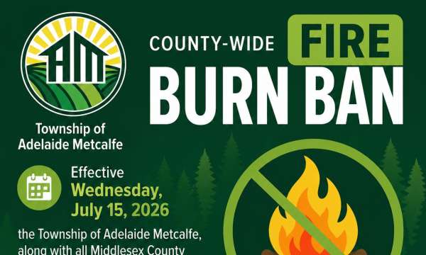 Poster advertising burn ban