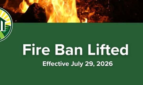 Fire Ban Lifted Effective July 29 2026